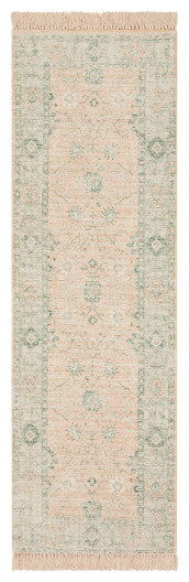 Surya Zainab ZAI-2310 2'6"x8' Rug, Camel/Cream/Sage/Dark Green/Lime/White