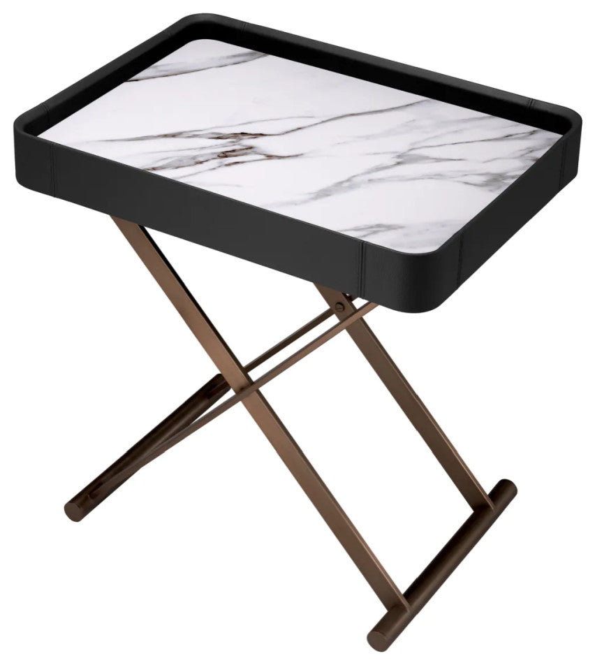 Marble Butler Tray, Eichholtz Monarch, Black