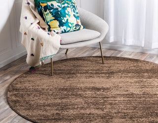 Unique Loom Brown Lucille Del Mar 3' Round Rug