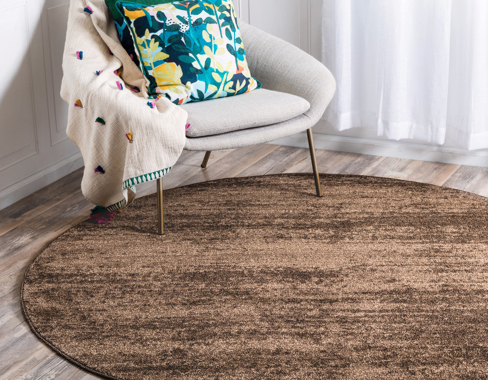 Unique Loom Brown Lucille Del Mar 3' Round Rug
