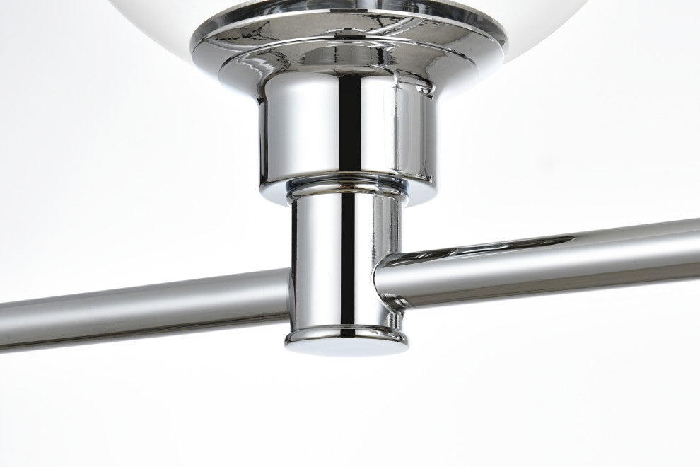 3 Light Chrome And Clear Bath Sconce
