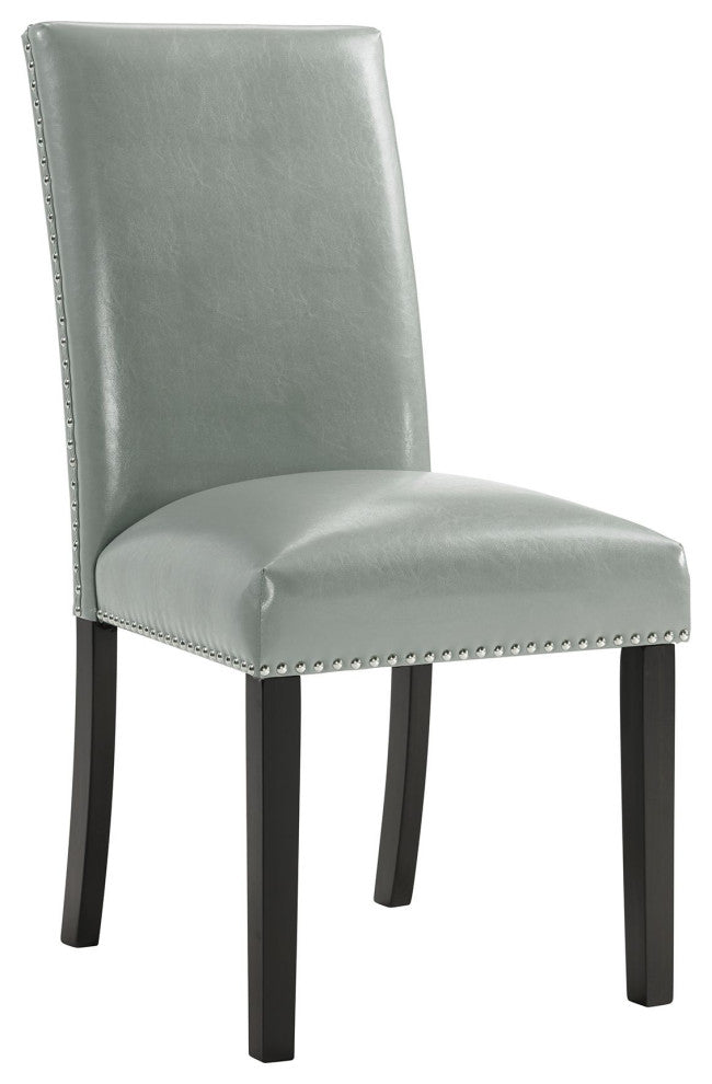 Francesca Rectangular 5 Piece Gray PU Chairs Dining Set Table and 4 Chairs