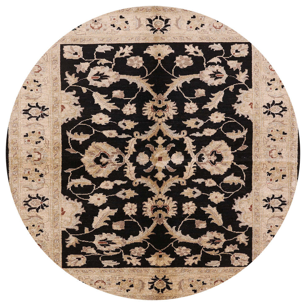 Ahgly Company Indoor Round Mid-Century Modern Area Rugs, 5' Round