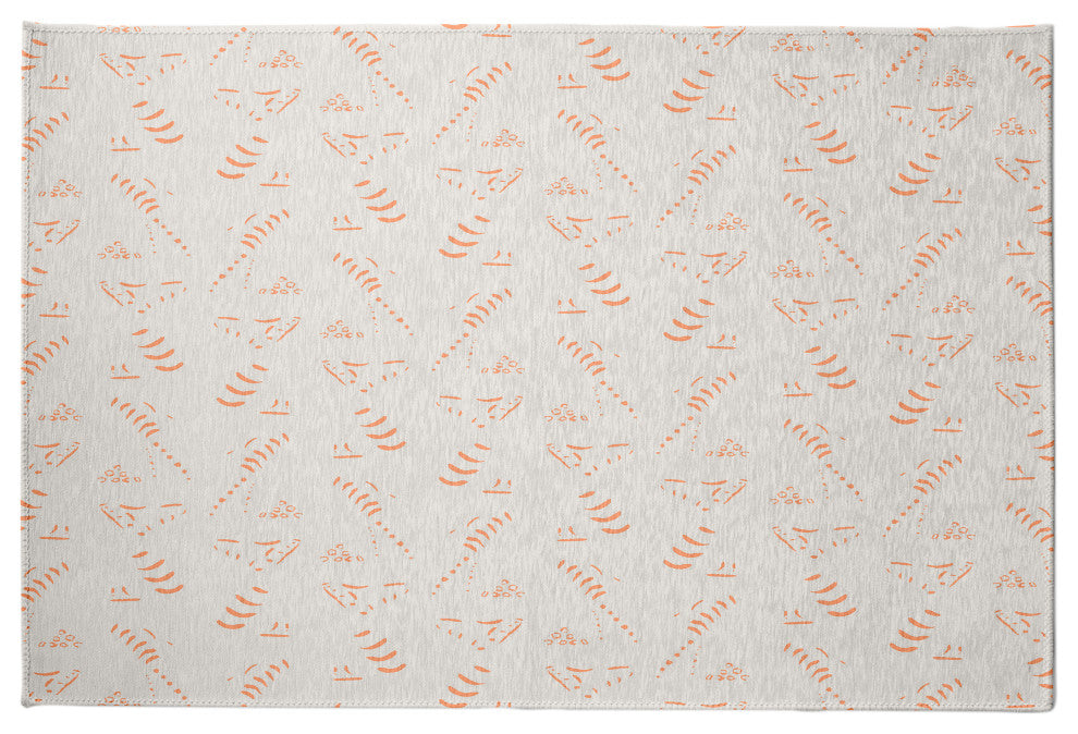 Muted Bongo Rug, Orange, 2'x3'