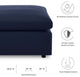 Modular Ottoman Lounge Chair, Blue Navy, Modern, Outdoor Patio Hospitality