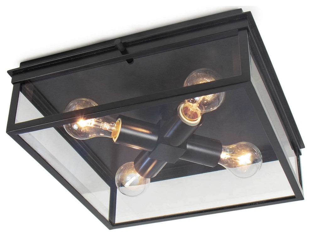 Sydney Outdoor Flush Mount, Black