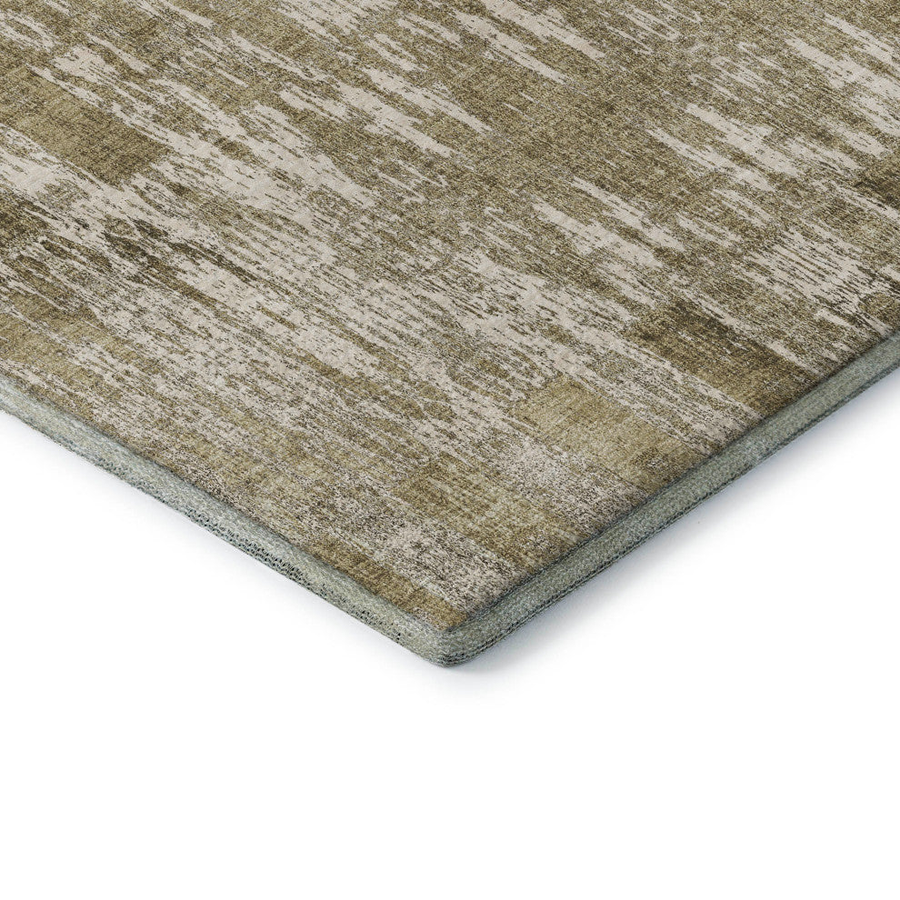 Premium Machine Washable Mayfield AMF580 Beige 8' x 8' Round Rug