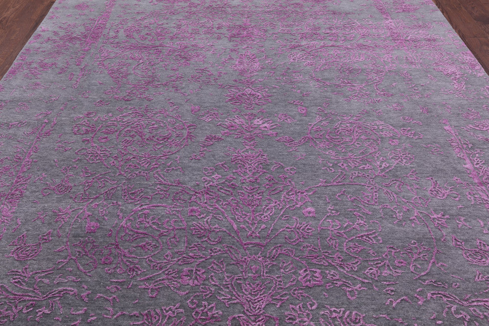 8' 1" X 10' 1" Persian Wool and Silk Hand-Knotted Rug Q6243