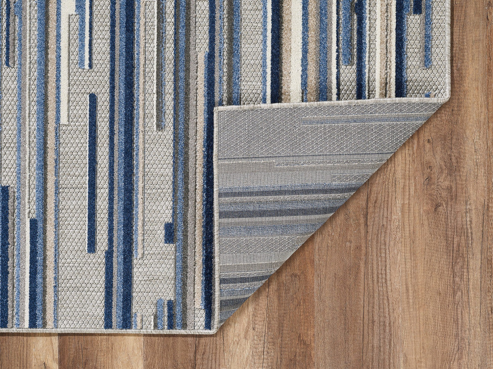 Calla Denni Indoor/Outdoor Rug, Blue, 5'3 X 7'