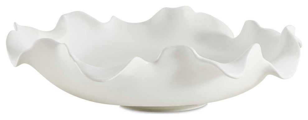 Uttermost Wave Crest White Outdoor Bowl