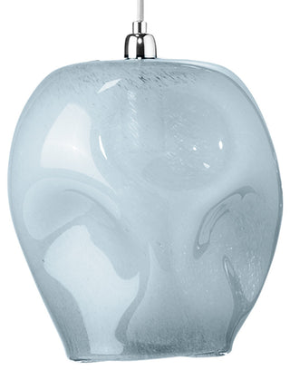 Dimpled Glass Pendant, Large, Cornflower Blue Glass