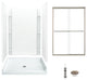 Sterling Accord Vikrell Center Drain Alcove Shower Kit 72"x24"x48", White
