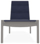 Leeward Sling Stackable Outdoor Chaise Lounge, Collect Indigo/Warm Gray