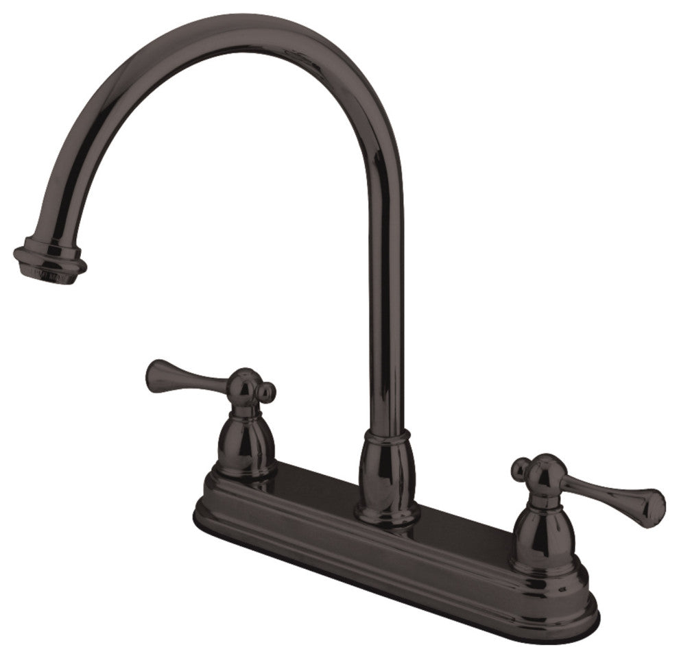 Kingston Brass KB3745BL 8" Centerset Kitchen Faucet, Oil Rubbed Bronze