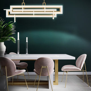 Inizio Geometric LED Chandelier, Gold