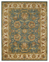 Gilded Rectangular Hand-Tufted Rug, Sapphire, 7'x9'