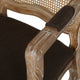 Absaroka French Country Fabric Wood and Cane 5-Piece Dining Set, Natural/Brown