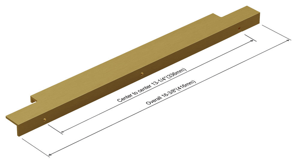 Dowell Series 3063 Handles, 16.4", 6.625" CTC, Golden, 3-Pack