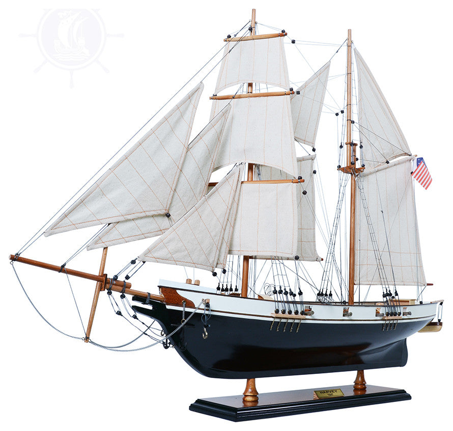 Harvey Painted Museum-quality Fully Assembled Wooden Model Ship