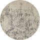 Karelia Weathered Block Gray 7'10" Round Area Rug
