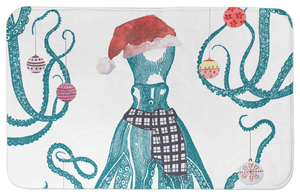 Holiday Octopus 34x21 Bath Mat