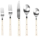 Soline Flatware Set of 5 Pieces, Cream