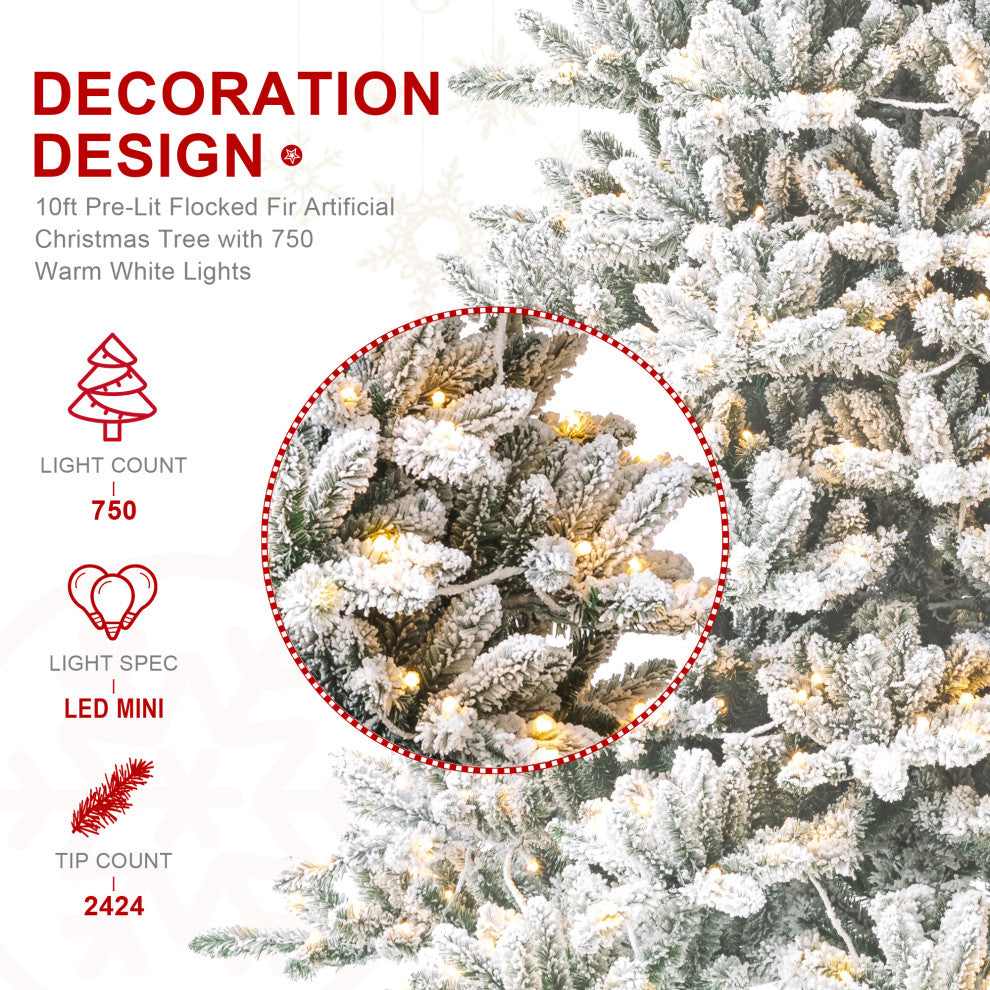 10' Pre-Lit Artificial Christmas Tree