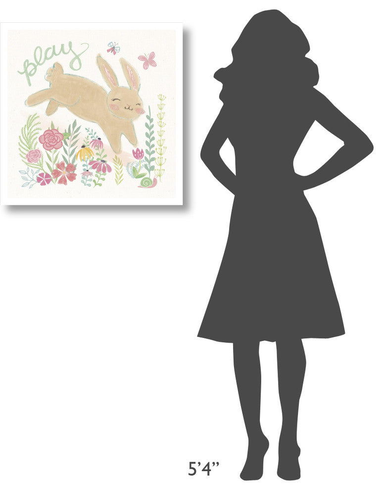 "Garden Friends White I" Digital Paper Print by Mary Urban, 26"x26"