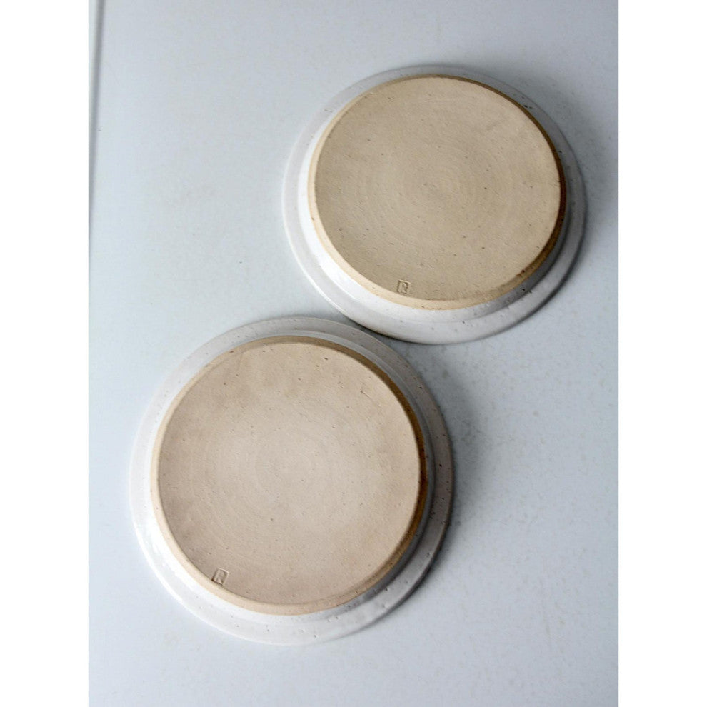 Consigned, Vintage Studio Pottery Plates Pair