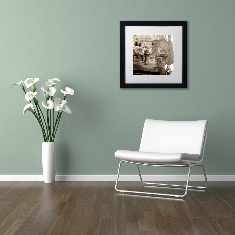 Alan Blaustein ''Tuscany Caffe I'' Art, Black Frame, White Mat, 16x16