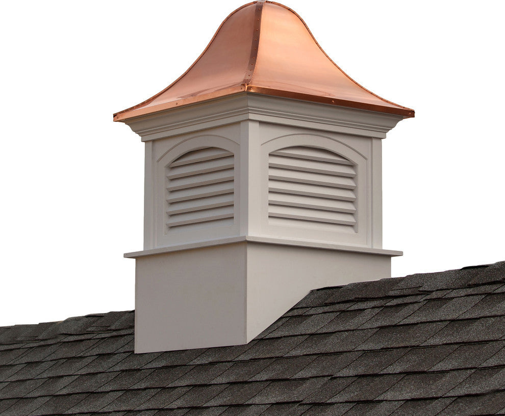 Fairfield Vinyl Cupola With Copper Roof, 48"x78"