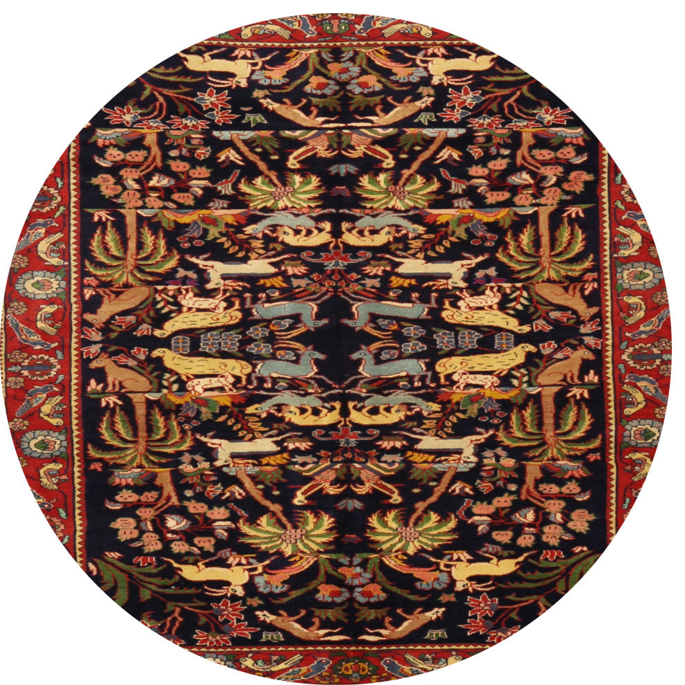 Ahgly Company Indoor Round Traditional Area Rugs, 4' Round