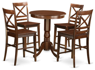 5 Pc Counter Height Dining Set -Pub Table And 4 Dining Chairs