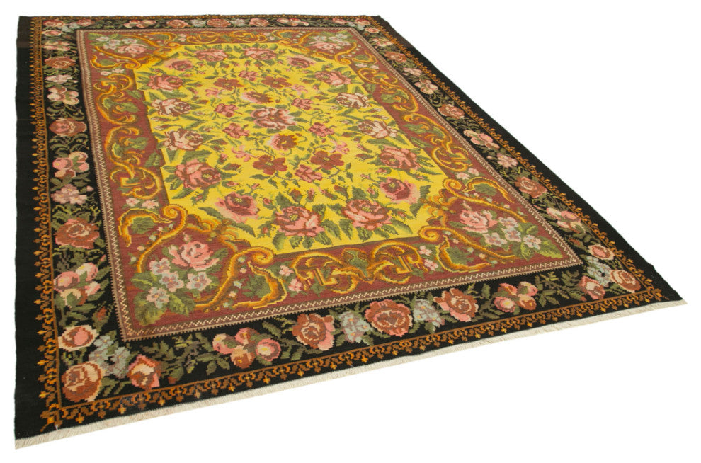 Rug N Carpet - Handmade Moldovan 7' 7'' x 10' 0'' Unique Flatweave Kilim Rug