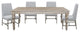 Parker House Crossings Eden 84 In. Dining Table With 4 Upholstered Chairs
