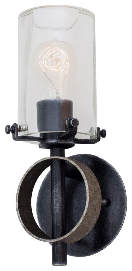 Kalco Lighting Irvine 1-Light Wall Sconce, Vintage Iron