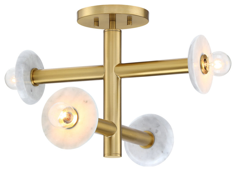 Designers Fountain D325C-SF Fina 4 Light 16"W Semi-flush Ceiling - Matte Black