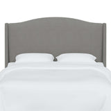 Camelback Wingback Headboard, Linen Gray, Twin