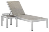 Shore 2 Piece Outdoor Patio Set, Silver Gray