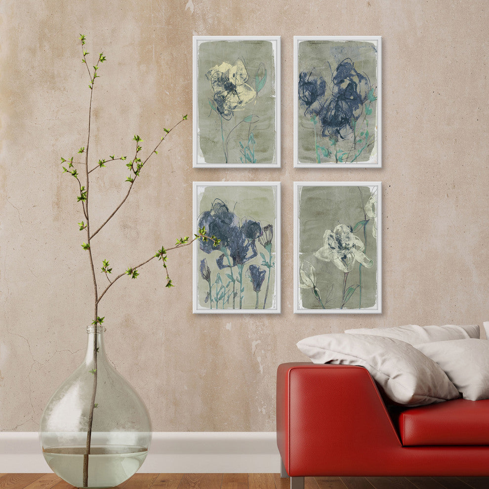 Undefined Blooms Quadriptych, 48x72