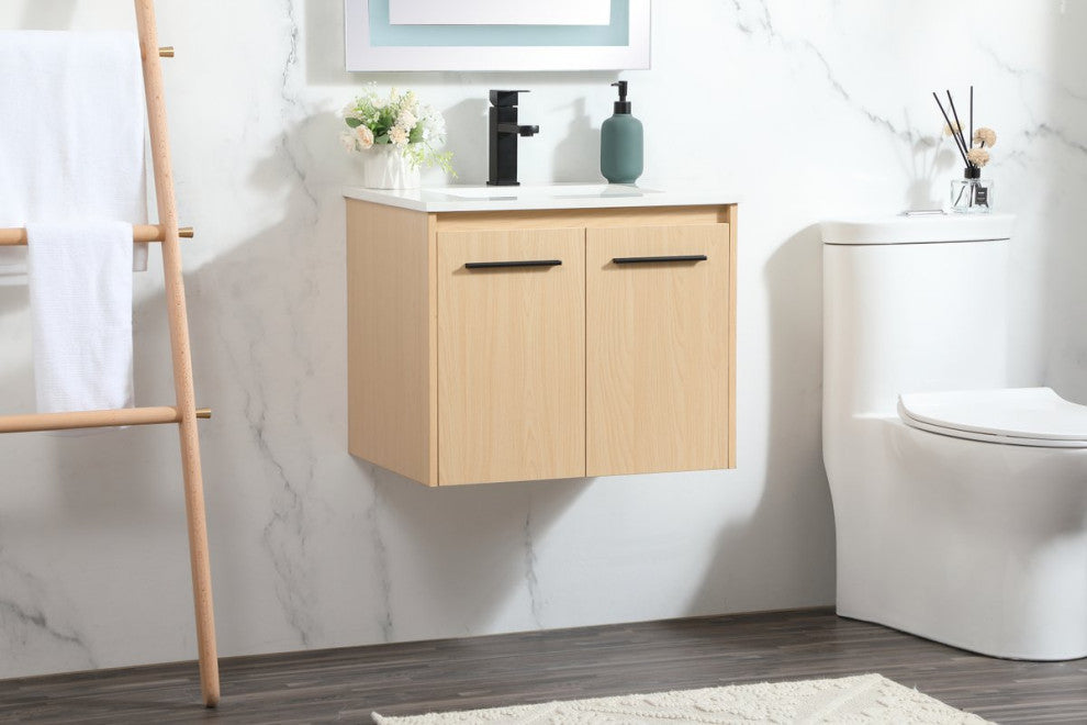 Elegant Decor Penn Bathroom Vanity Maple