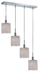 Elegant Mini Pendant, Chrome Finish With Royal Cut Crystal