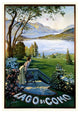 "Lago di Como" Digital Paper Print by Elio Ximenes, 27"x38"
