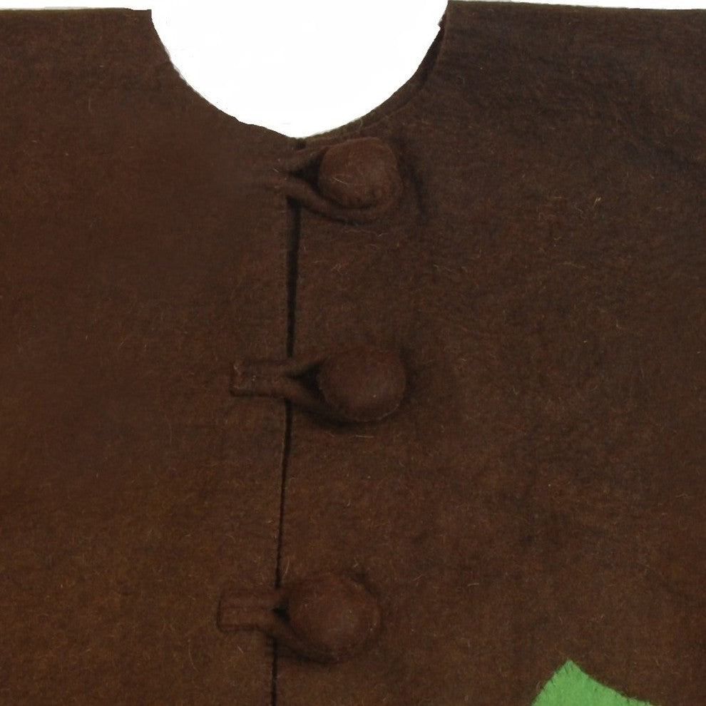 Trees Christmas Tree Skirt in Chocolate and Green