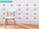 Wide Triangle Fabric Wall Decals, Set of 32, Purple
