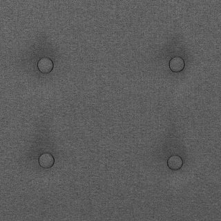 Bristol Metal Tufted Upholstered Headboard - Modern Headboard, Dark Gray, Full