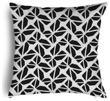 Kaleidoscope Graffiti Accent Pillow With Removable Insert, Black, 18"x18"