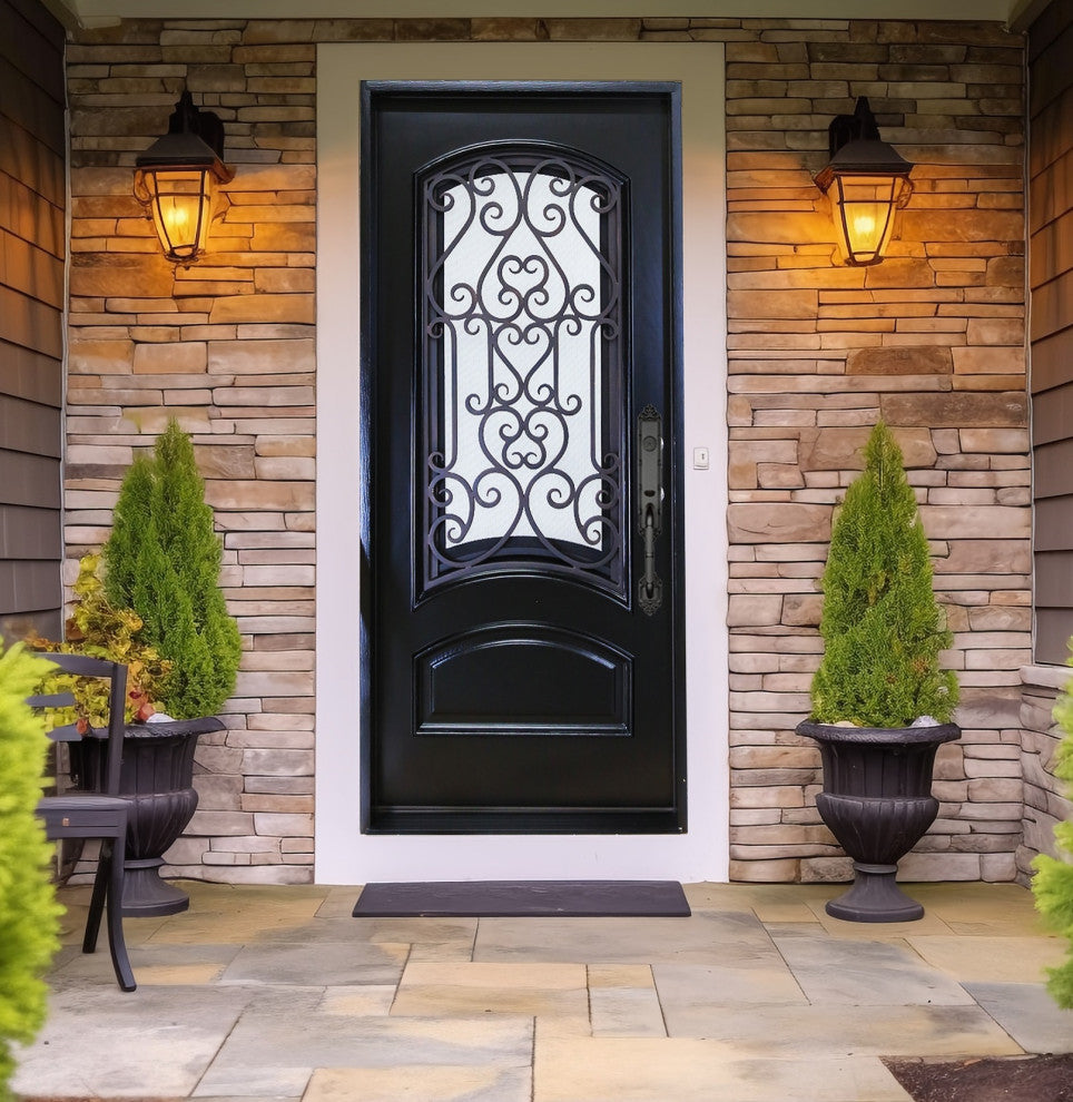 Forever Doors, Exterior Front Entry Composite Door AR07C, 36"x80", Left H