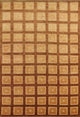 Modern Orange Geometric Gabbeh Hand-Knotted Wool Rug, 10'x15'