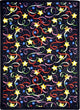 Kaleidoscope Rug, Streamers and Stars, 5'4"x7'8"